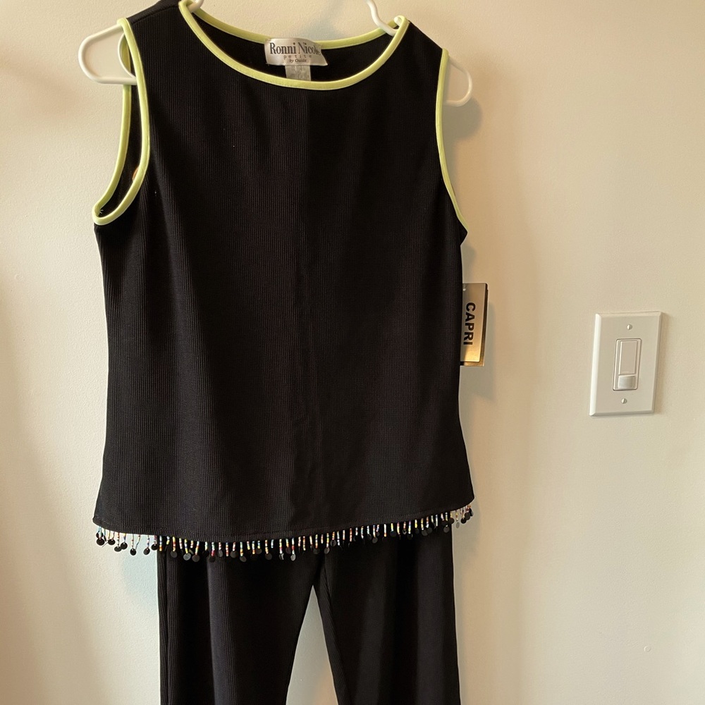 Ronni Nicole Capri length outfit with beading